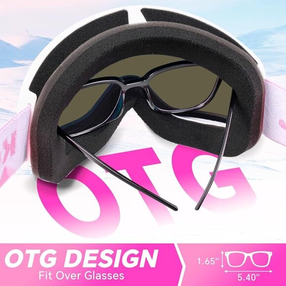 UV Protection Snowboard Pink Goggles - Picture 8 of 11